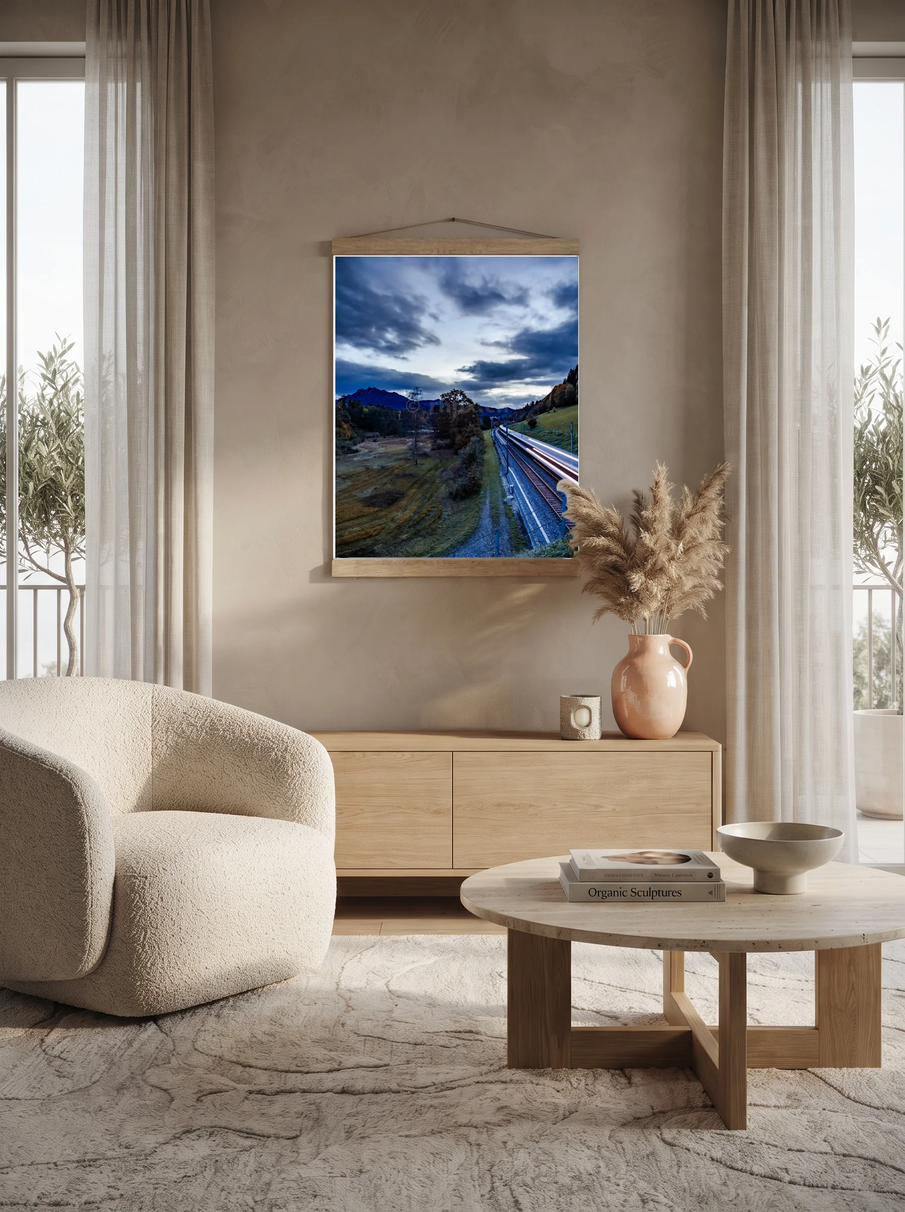 Premium-Poster mit Leisten Vertikal 60x90 cm