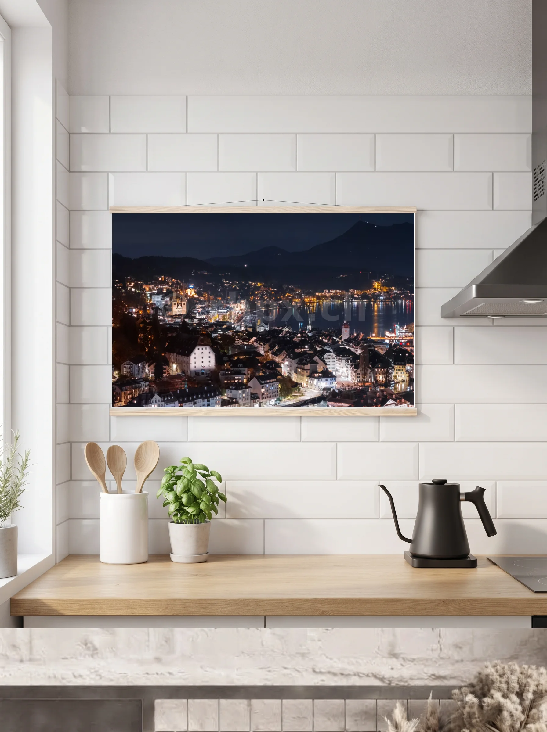 Premium-Poster mit Leisten horizontal 60x90 cm