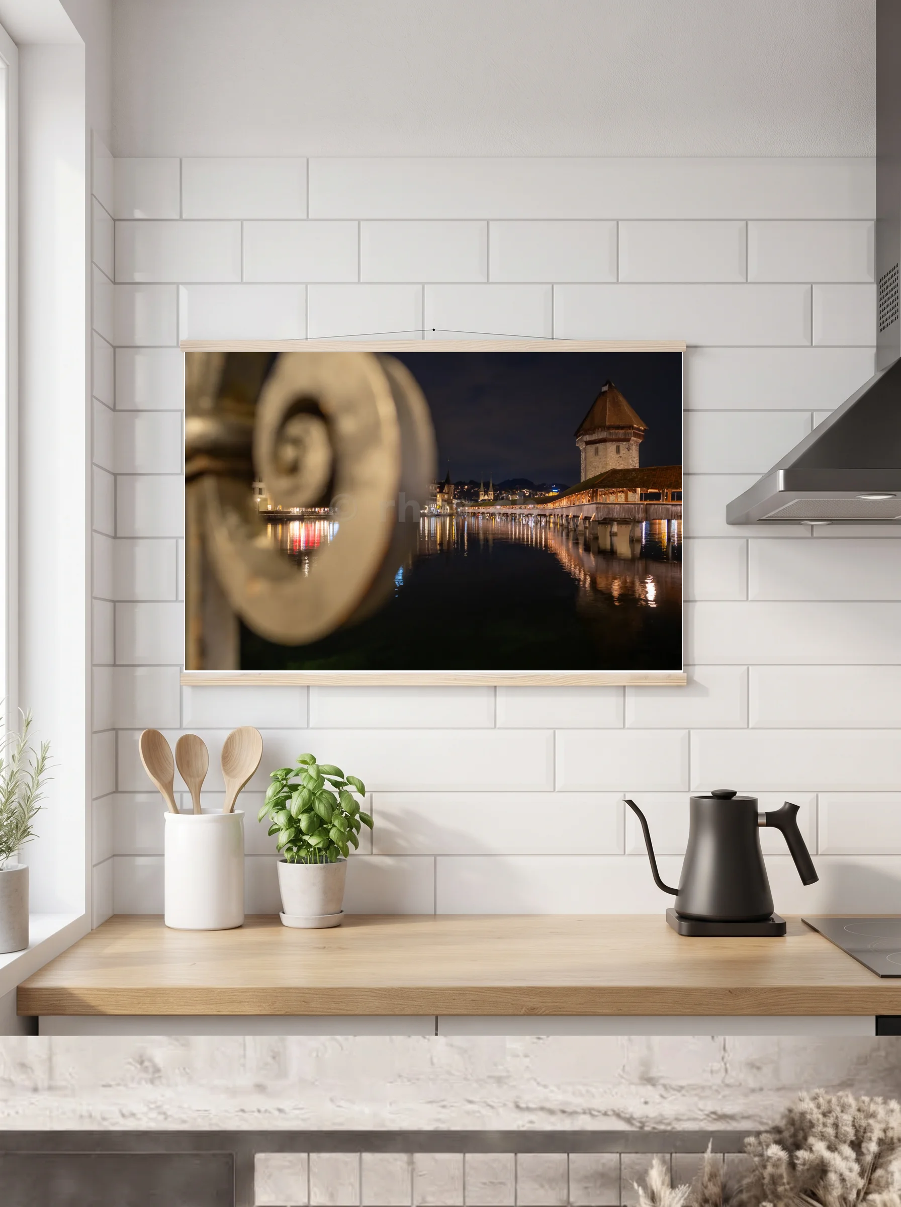 Premium-Poster mit Leisten horizontal 60x90 cm