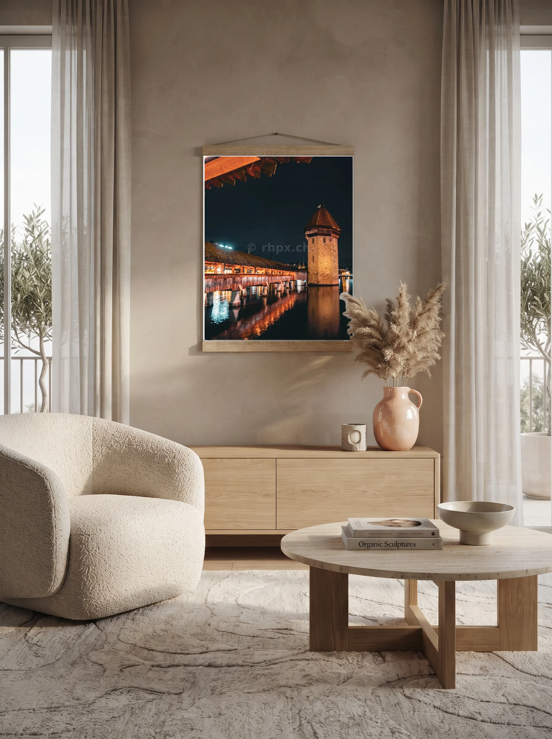 Premium-Poster mit Leisten Vertikal A2 (42 x 59.4 cm)