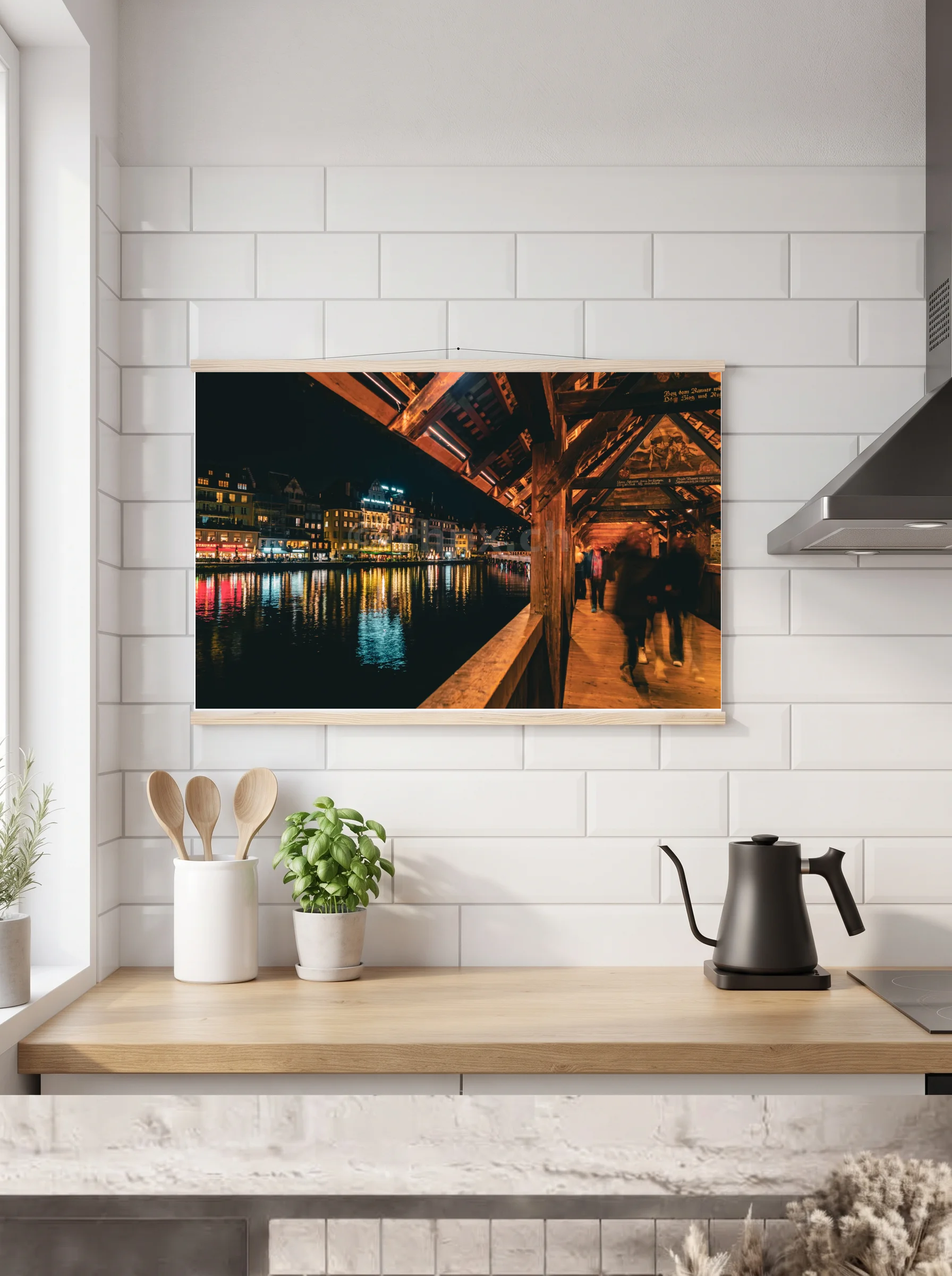 Premium-Poster mit Leisten horizontal 60x90 cm