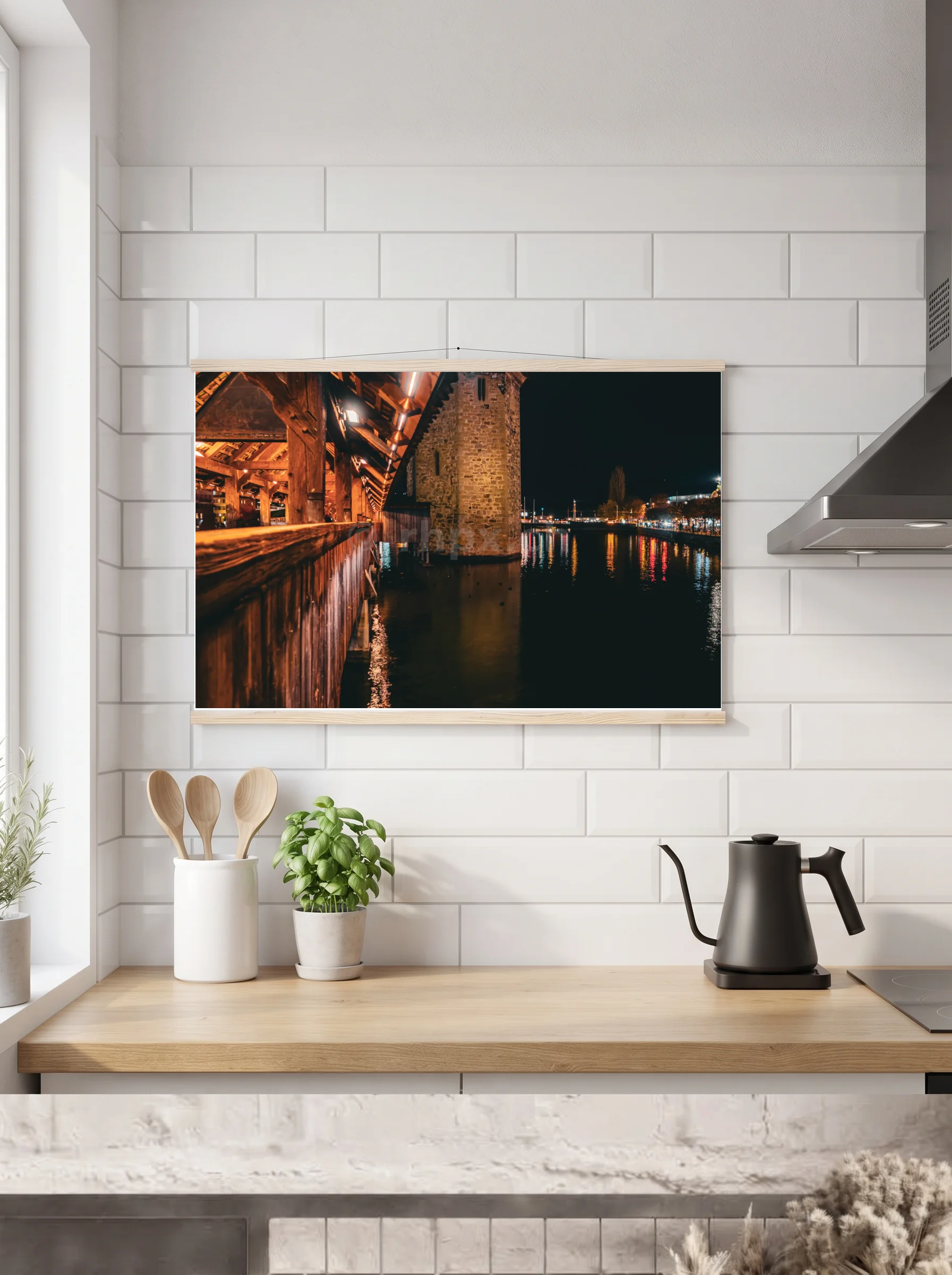 Premium-Poster mit Leisten horizontal 60x90 cm
