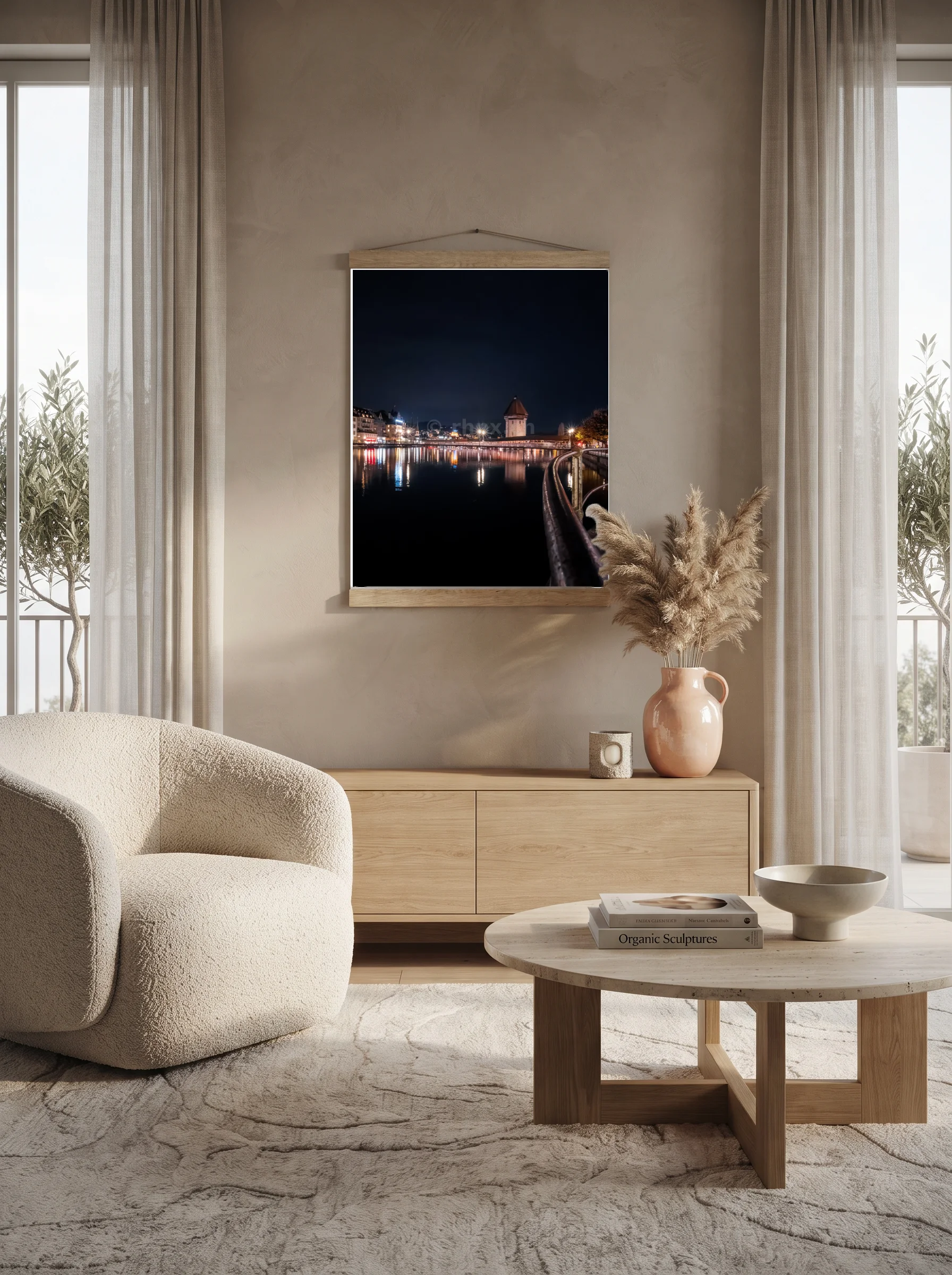 Premium-Poster mit Leisten Vertikal 60x90 cm