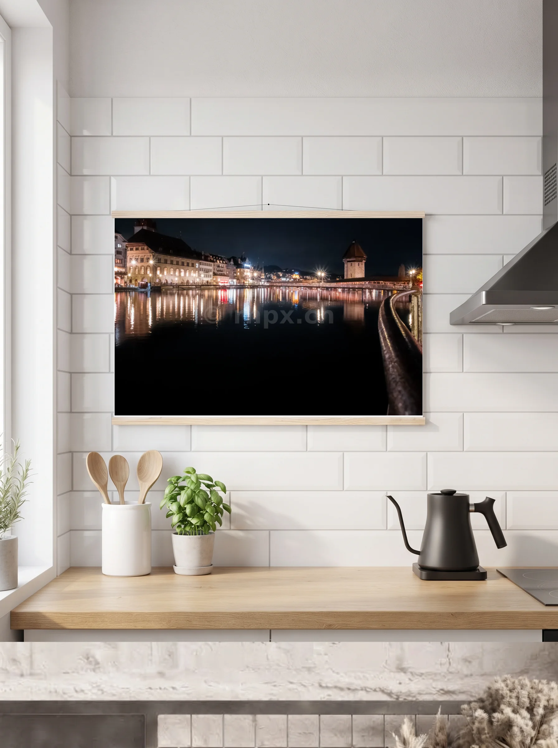 Premium-Poster mit Leisten horizontal 60x90 cm