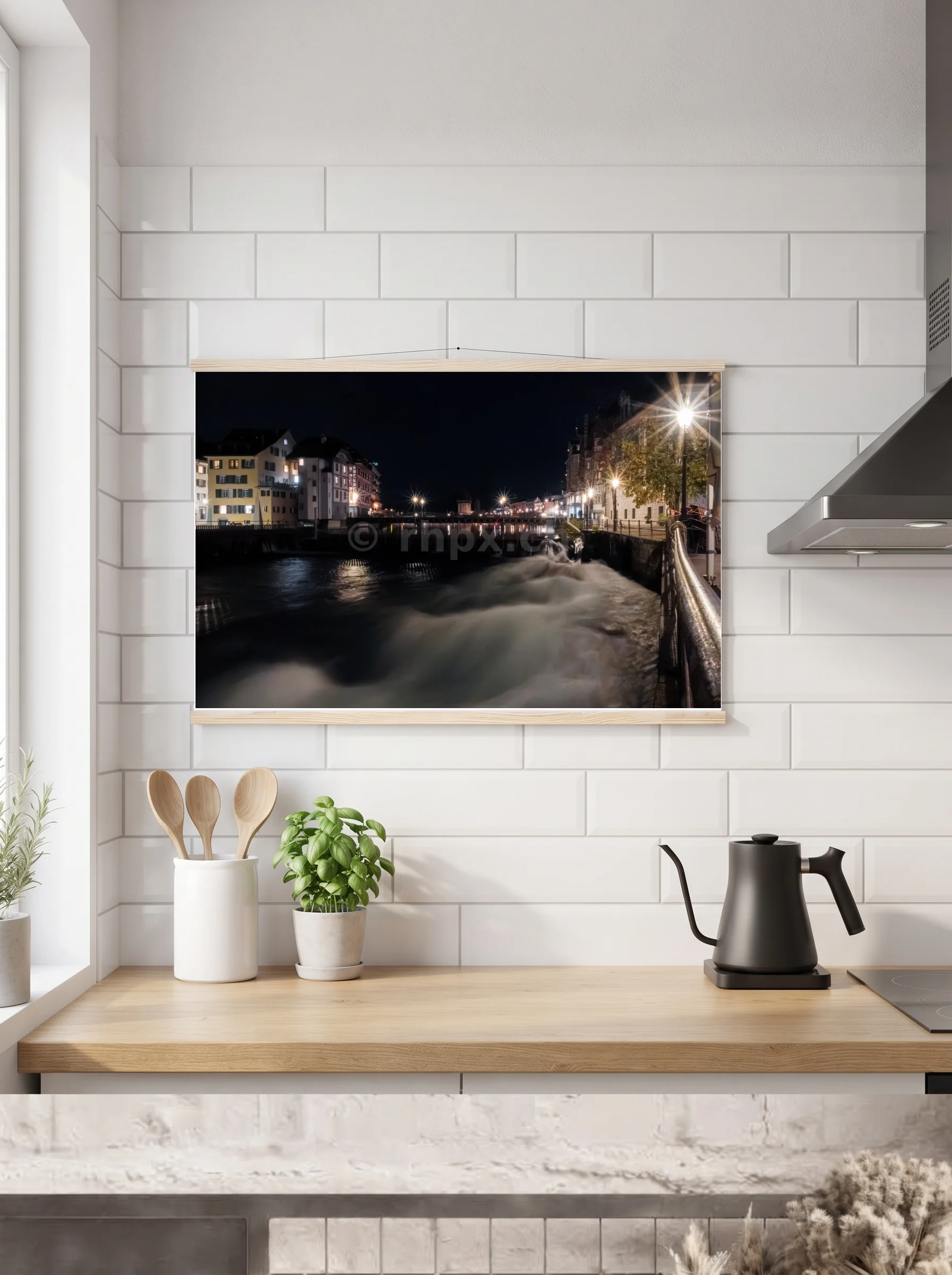Premium-Poster mit Leisten horizontal 70 x 100 cm