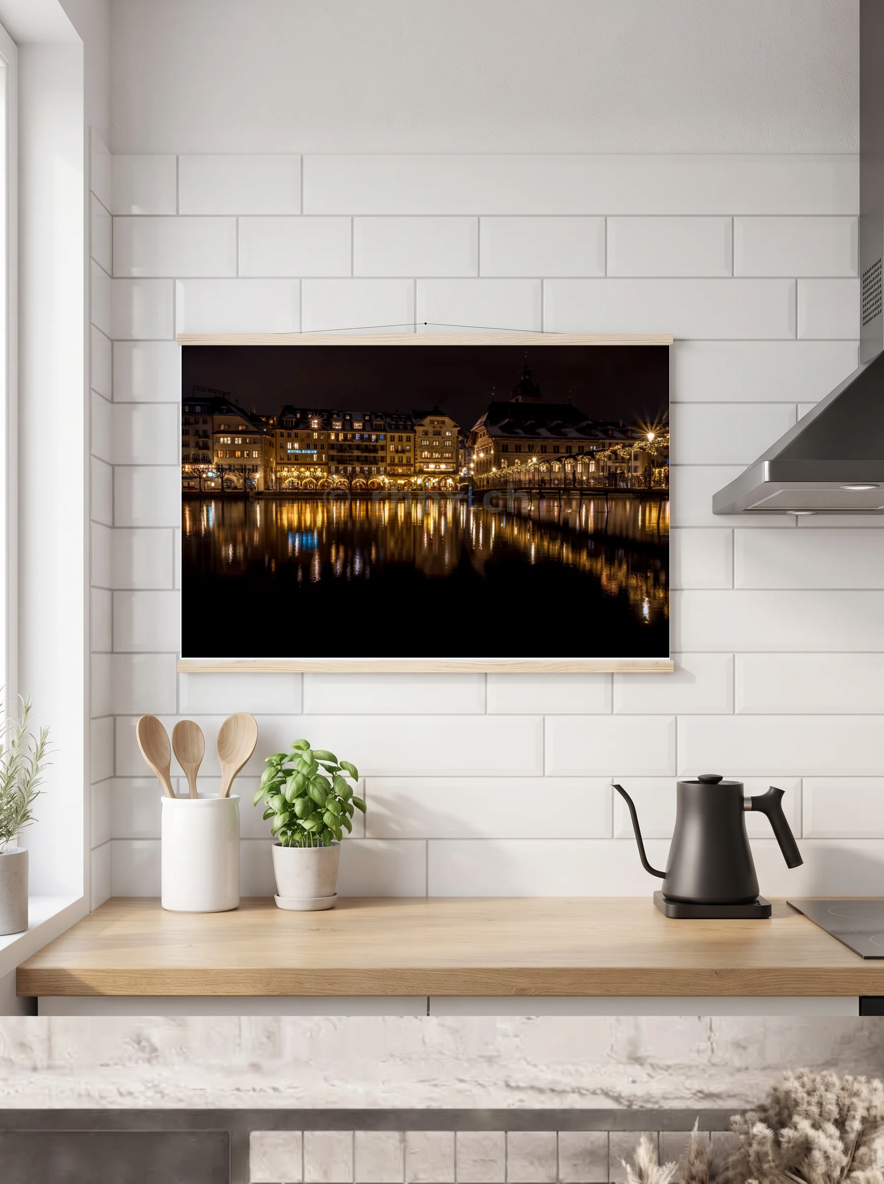Premium-Poster mit Leisten horizontal 60x90 cm