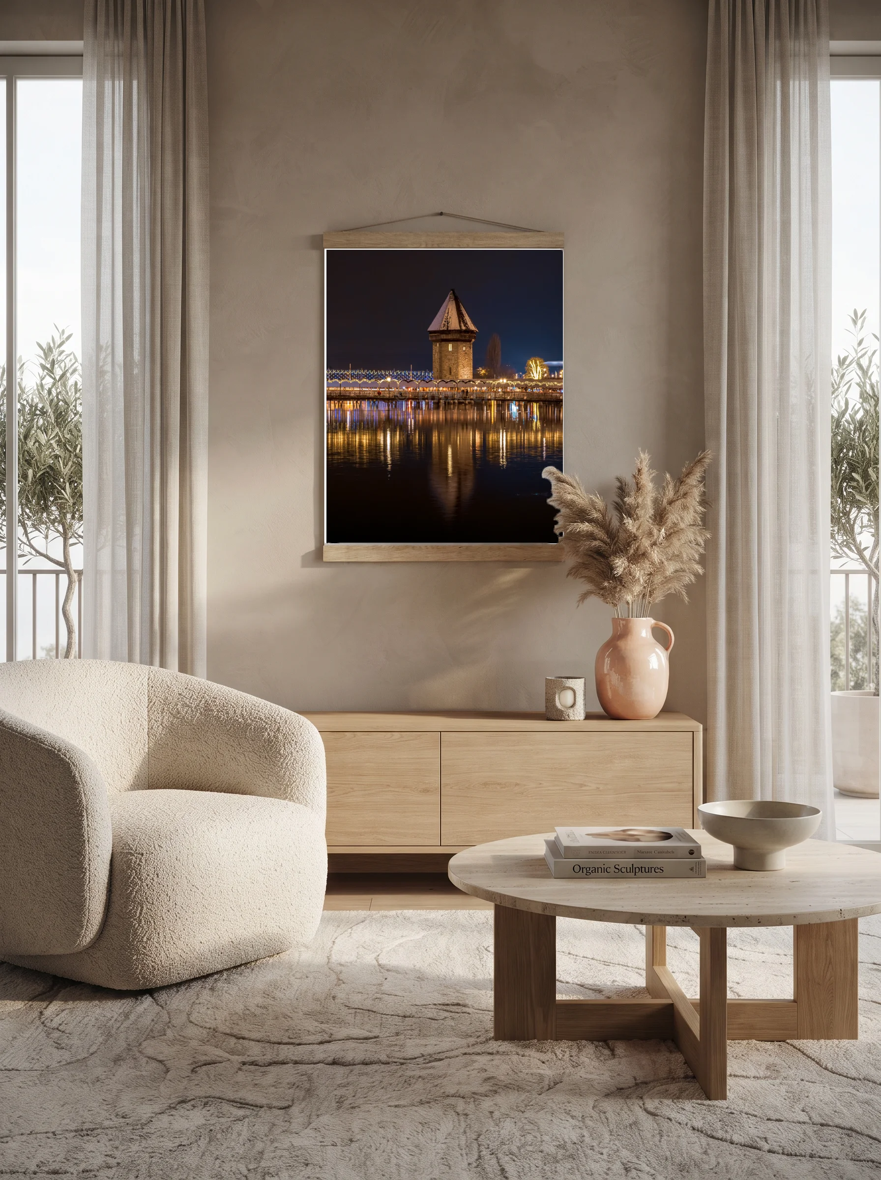 Premium-Poster mit Leisten Vertikal 60x90 cm