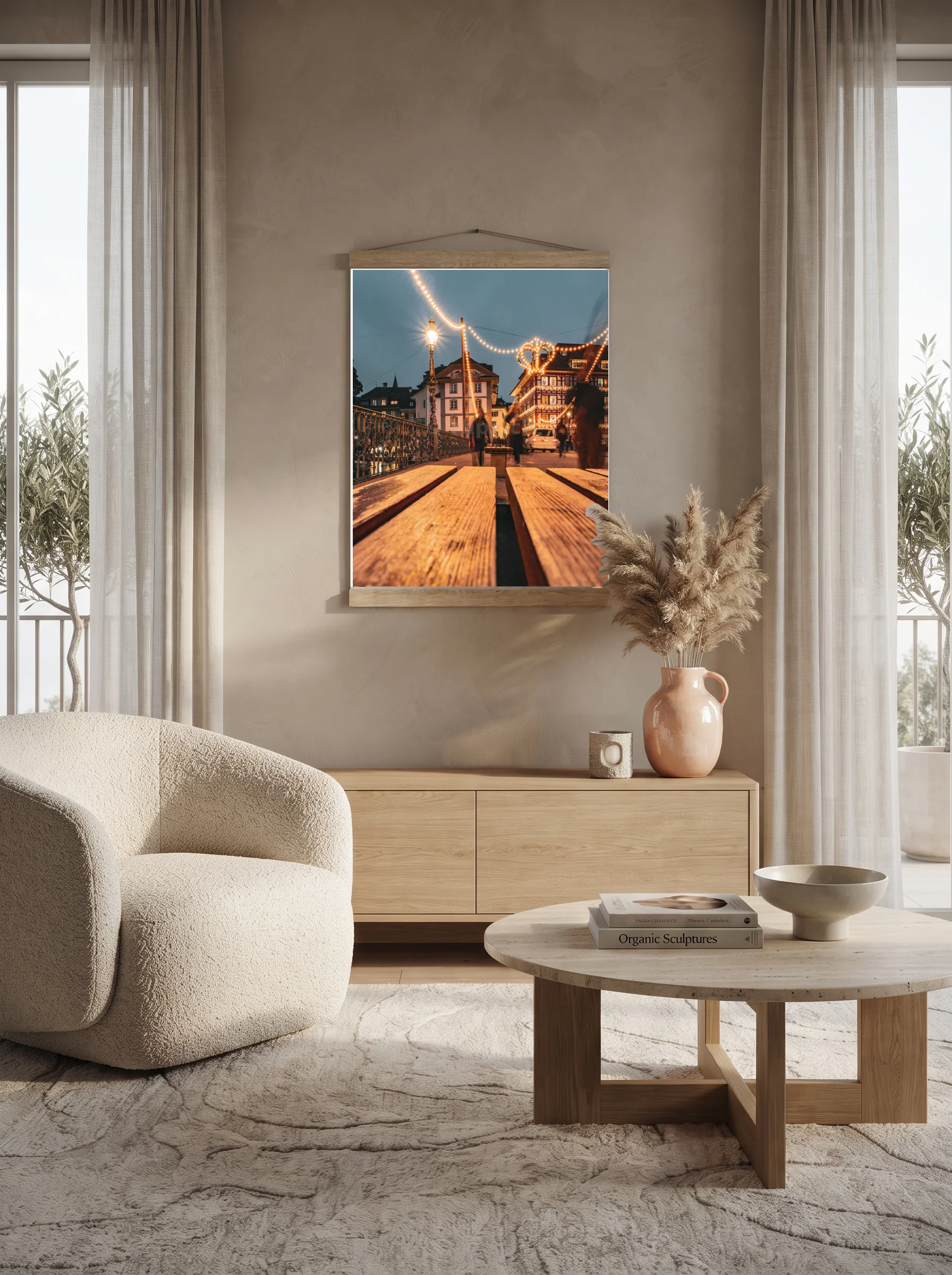 Premium-Poster mit Leisten Vertikal A2 (42 x 59.4 cm)