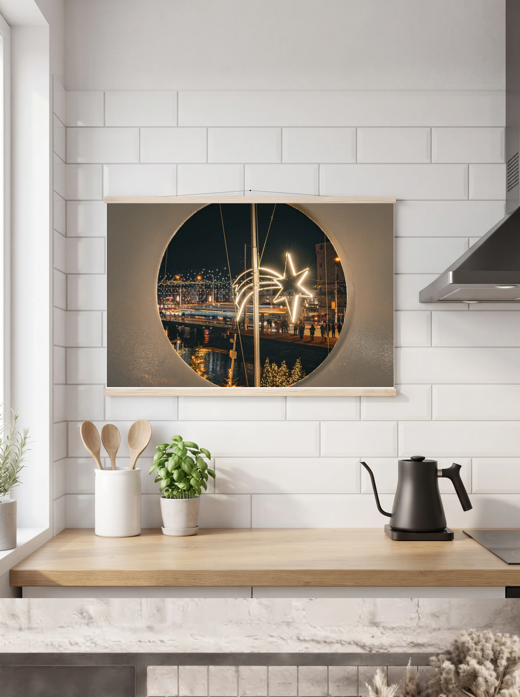 Premium-Poster mit Leisten horizontal 70 x 100 cm