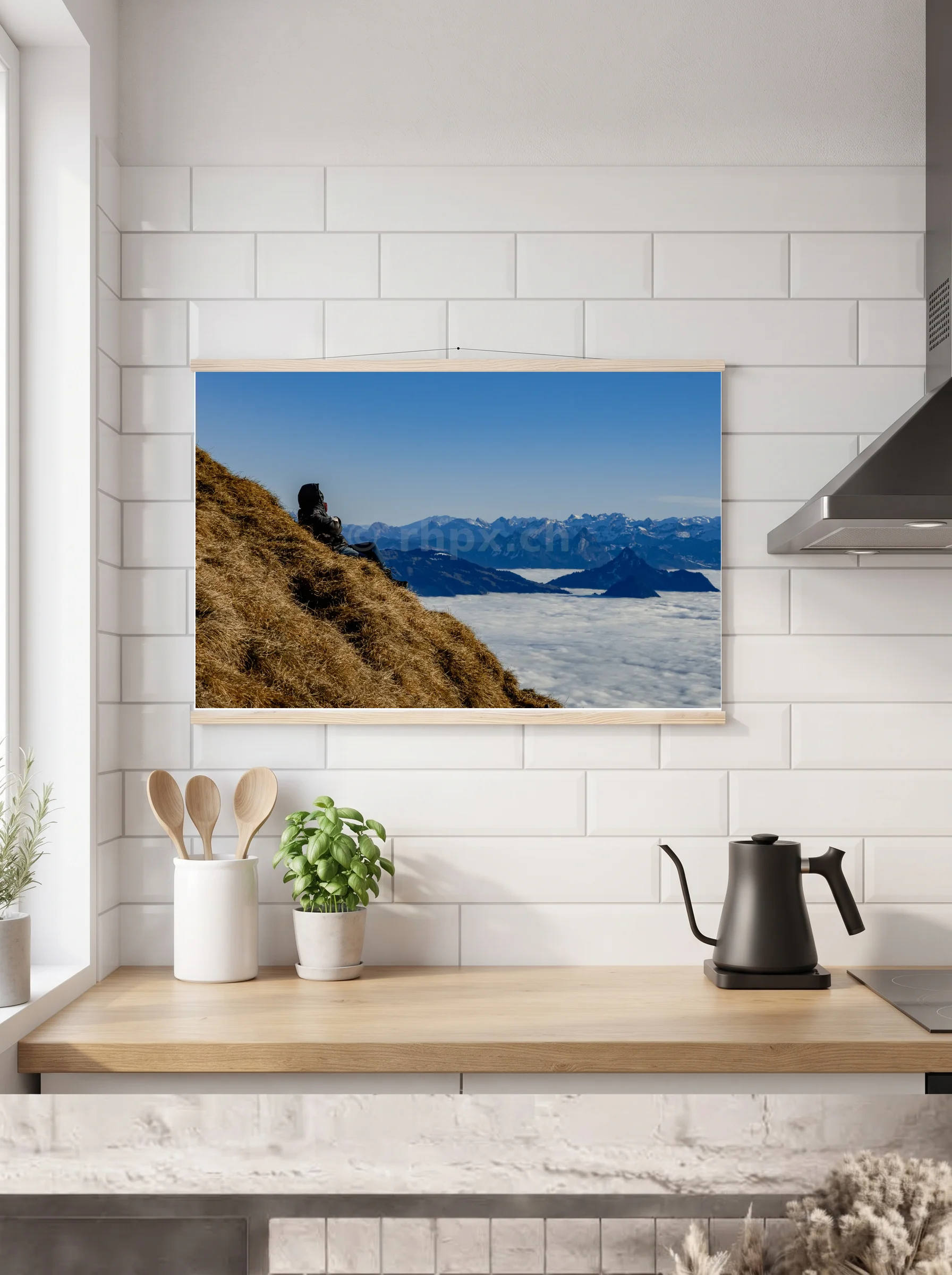 Premium-Poster mit Leisten horizontal 60x90 cm