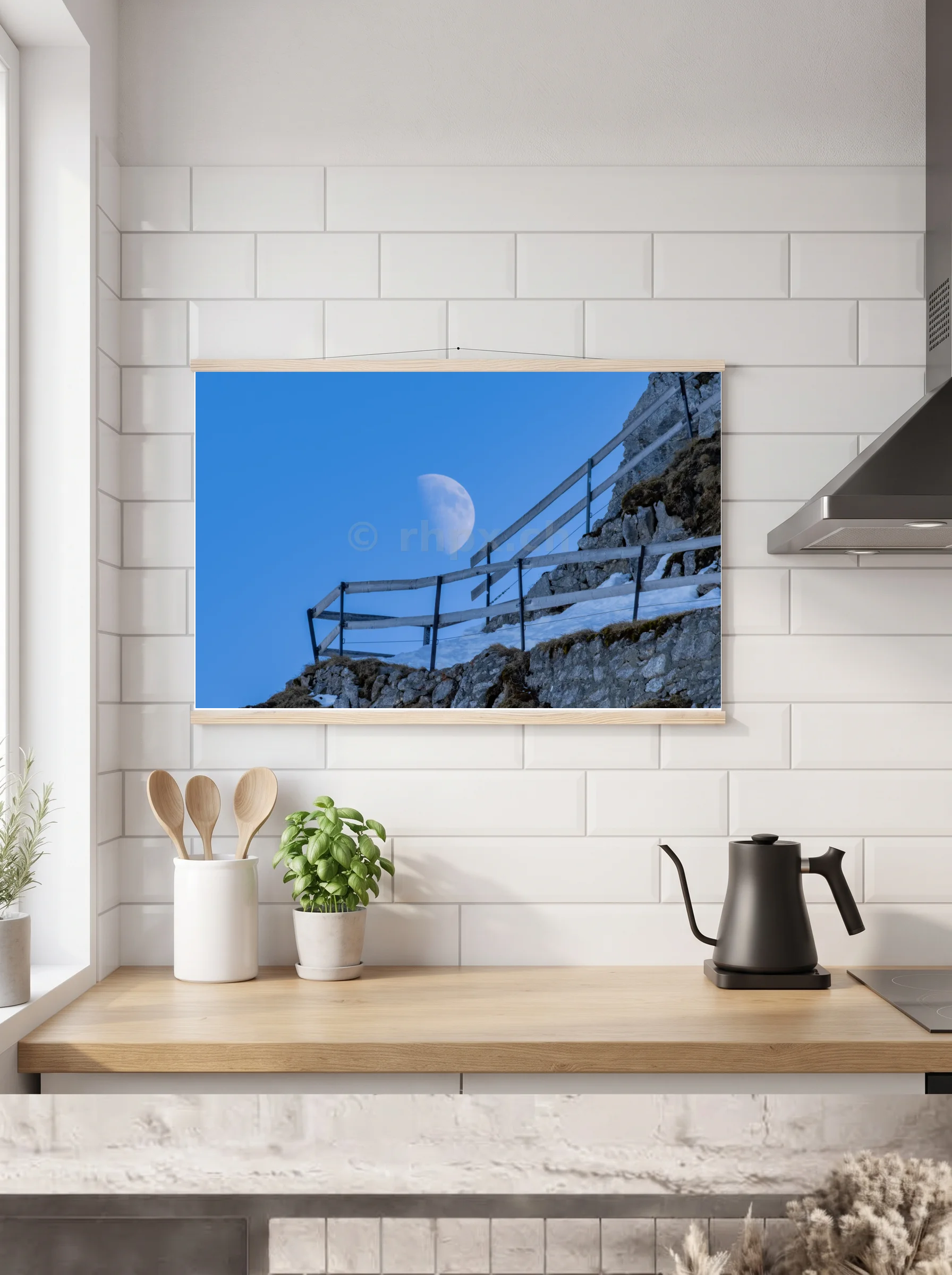 Premium-Poster mit Leisten horizontal 60x90 cm